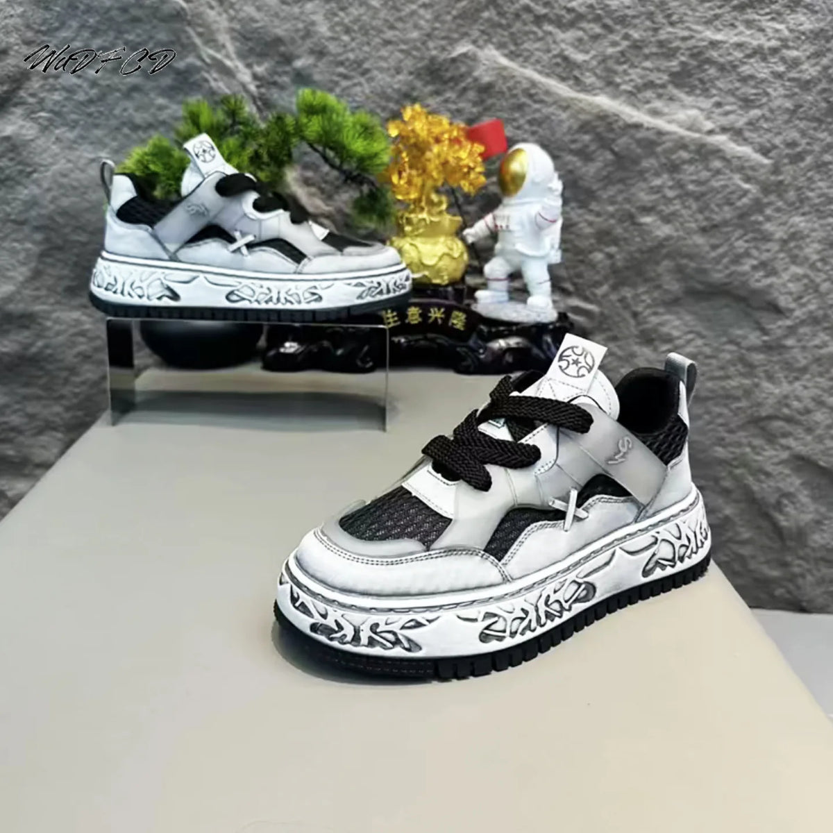 Men’s Chunky Skate Sneakers – Height Boost, Breathable