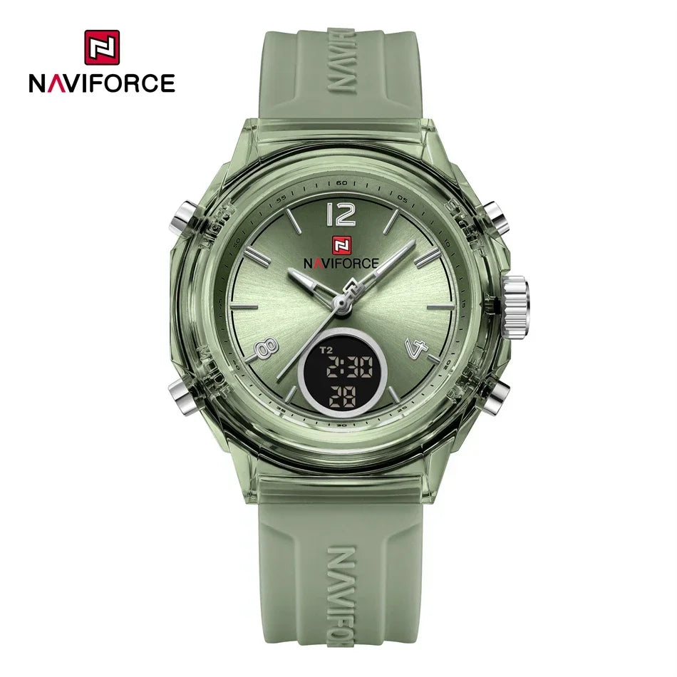 GNGN Color Women’s Dual Display Sports Watch – 50M Water Resistant