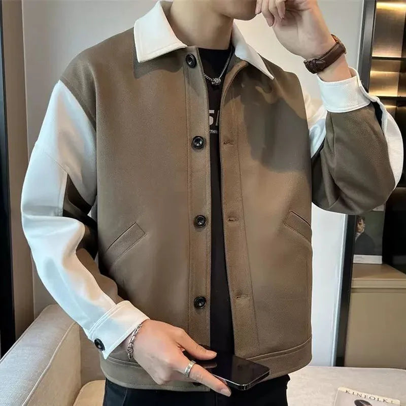 Men’s Color Block Safari Jacket – Lightweight Spring Layer