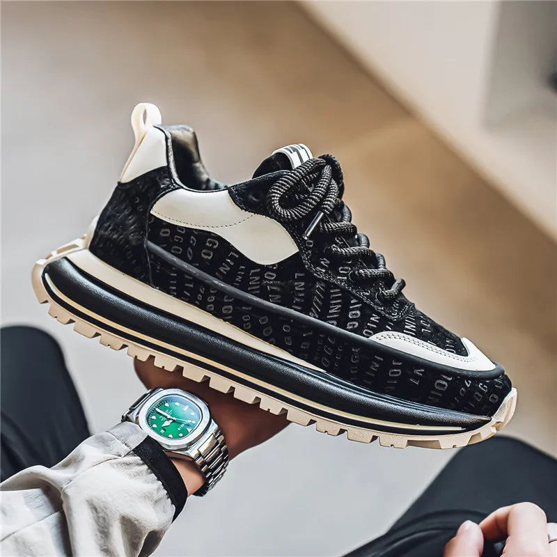 Men’s Chunky Sneakers Thick Sole Casual Walking Shoes