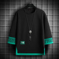 Men's Patchwork Streetwear T-Shirt Casual Loose Fit