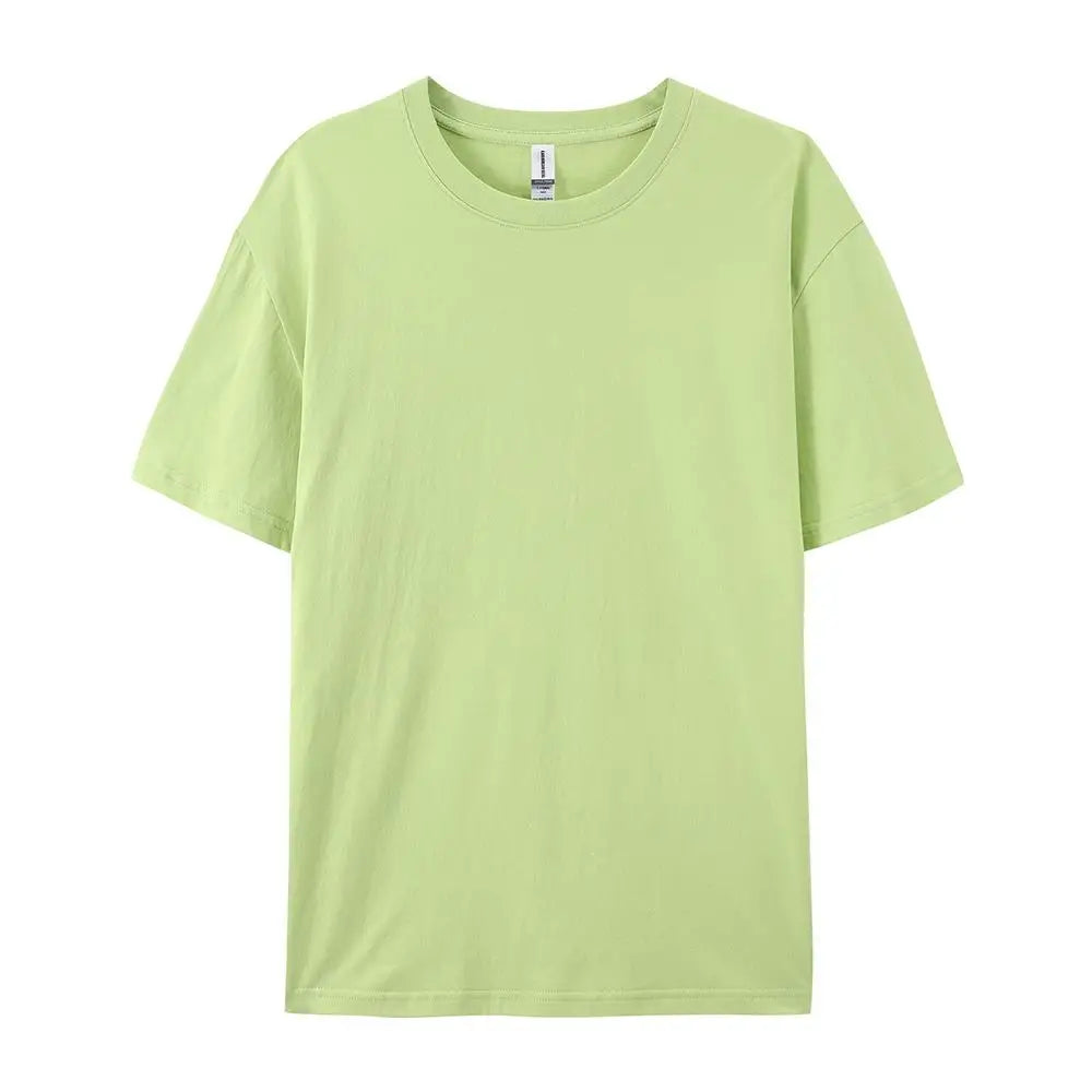 Light Green Color 100% Cotton Solid T-Shirt – Breathable Casual Tee
