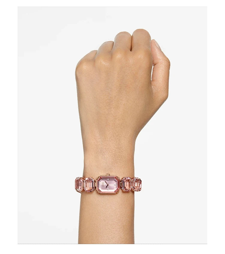 Women’s Square Luxury Quartz Watch With Steel Bracelet