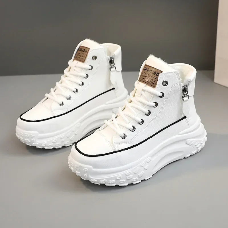 Women’s High Top Platform Sneakers Casual PU Shoes