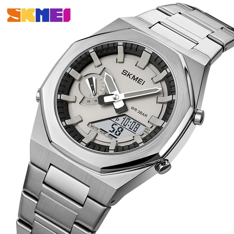 Men’s Dual Display Sport Watch With LED Backlight