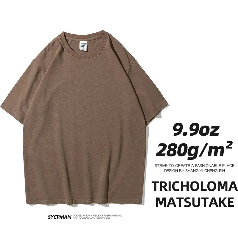 Tricholoma matsutake Color Men's Heavyweight Oversized T-Shirt 280gsm Cotton