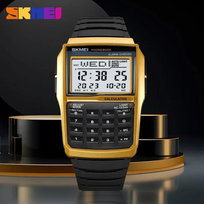 Men’s Digital Sports Watch With Dual Time & Alarm