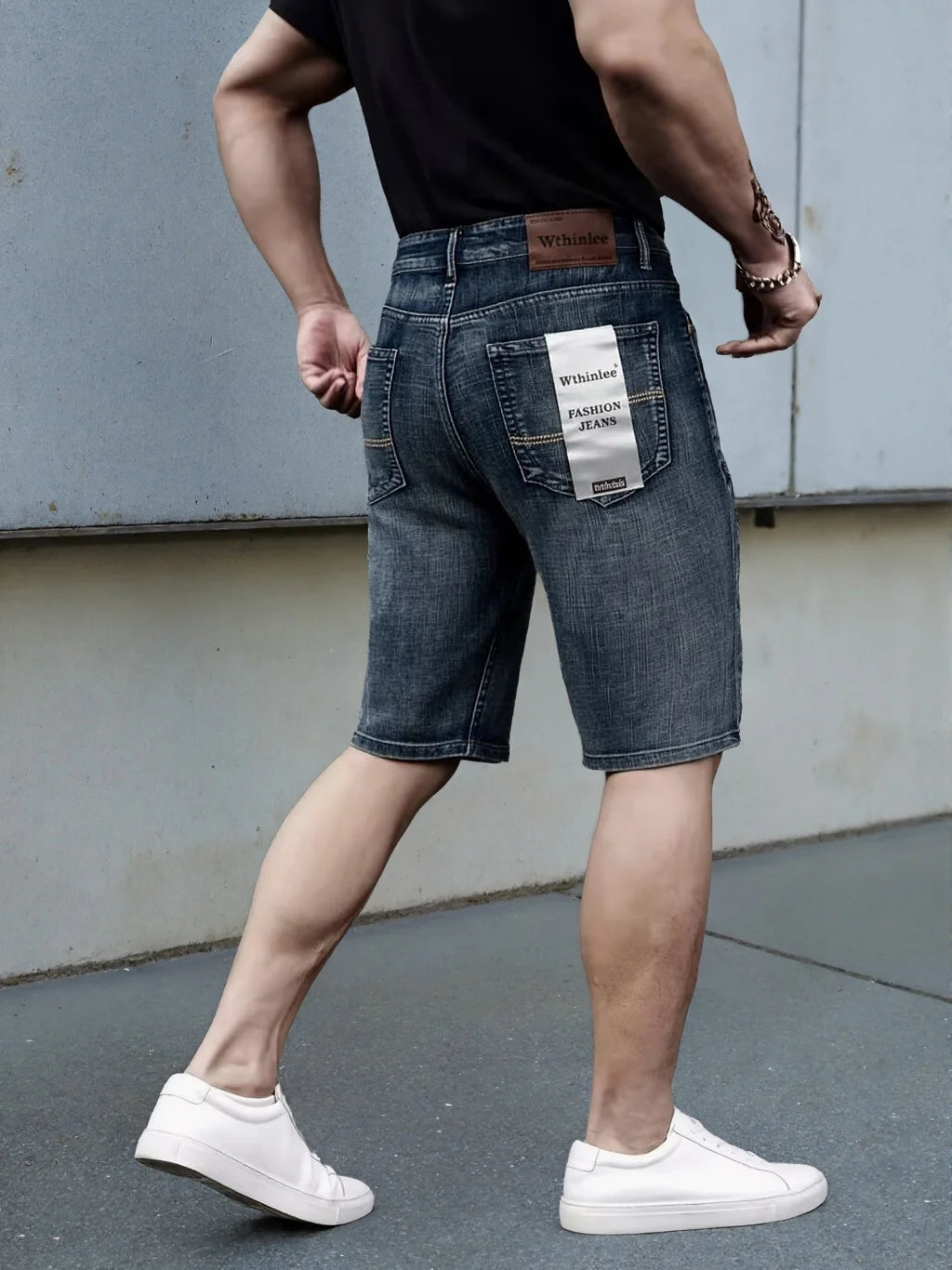 Z866-Blk Color Men's Straight Fit Business Jeans Classic Denim Pants