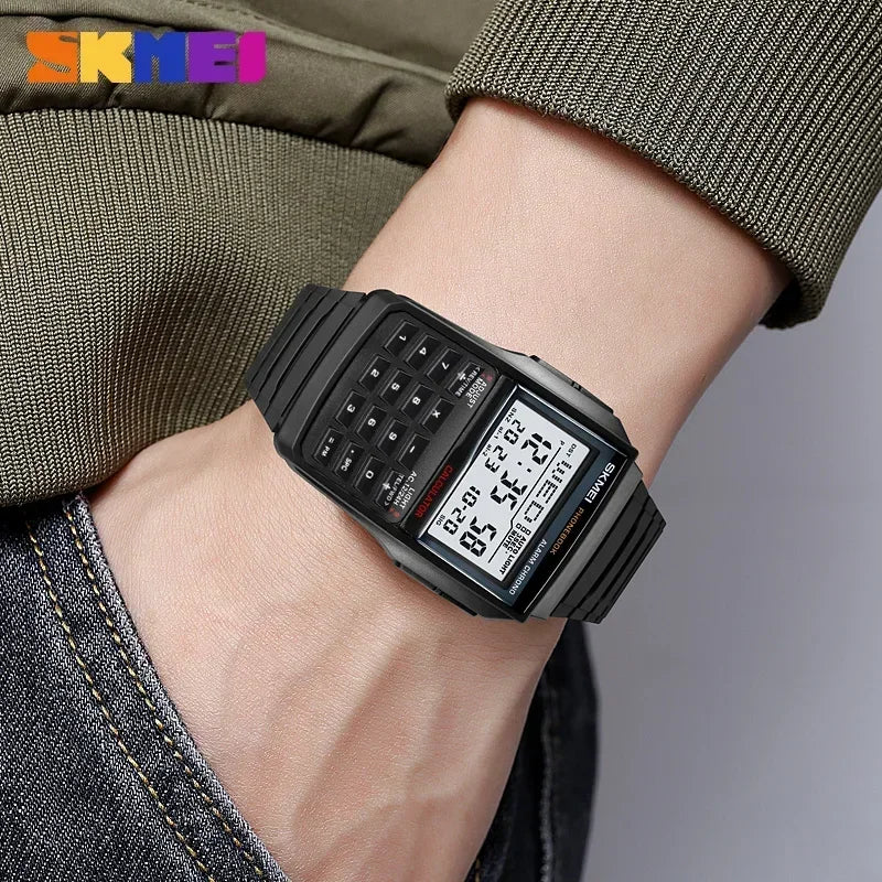 Men’s Digital Sports Watch With Dual Time & Alarm