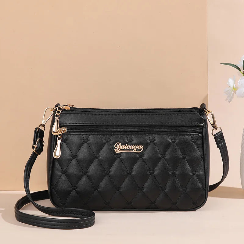 small black Color Women’s PU Leather Satchel Handbag With Fur Charm