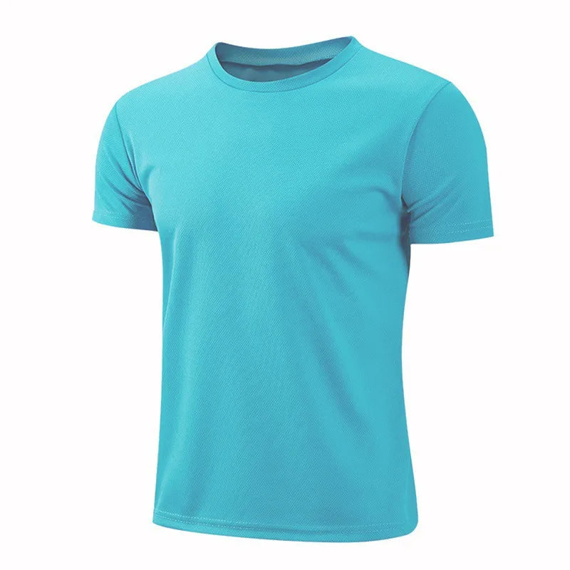 lake blue Color Unisex Quick-Dry Work And Campaign T-Shirt